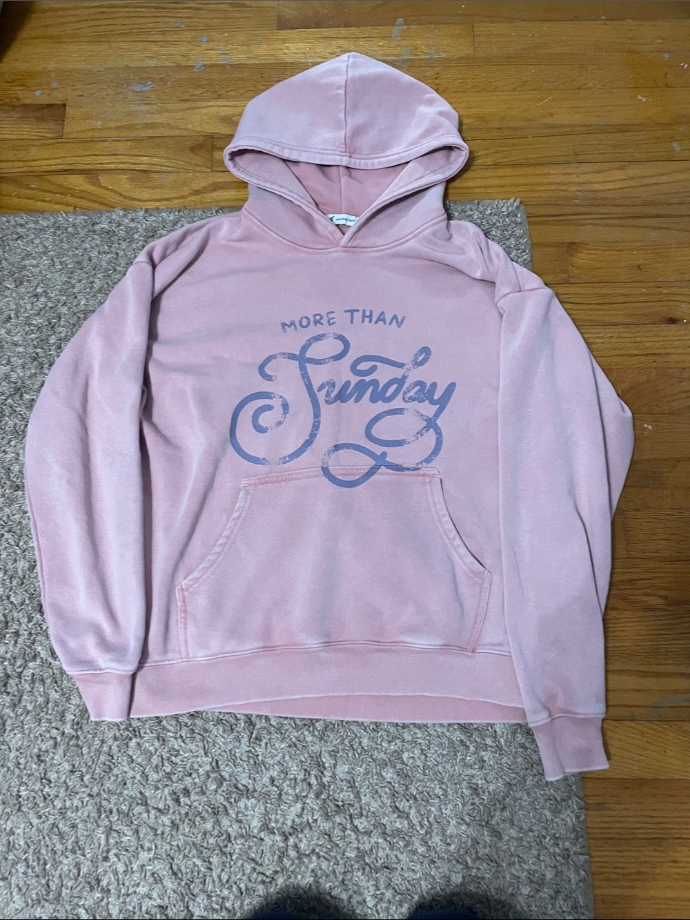 More Than Sunday Women’s Light Pink Pullover Hoodie